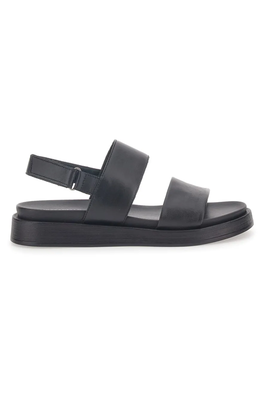Sandali in Vera Pelle Nera Pittarello Capsule 28066