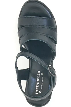 Sandali in vera pelle neri PITT.LOVE 800071082