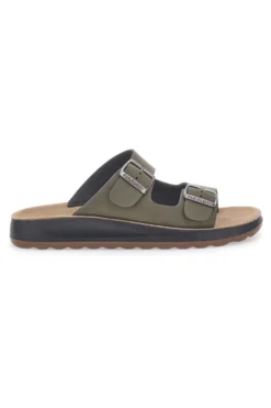 Sandali kaki con doppia fibbia Fly Flot 781714C