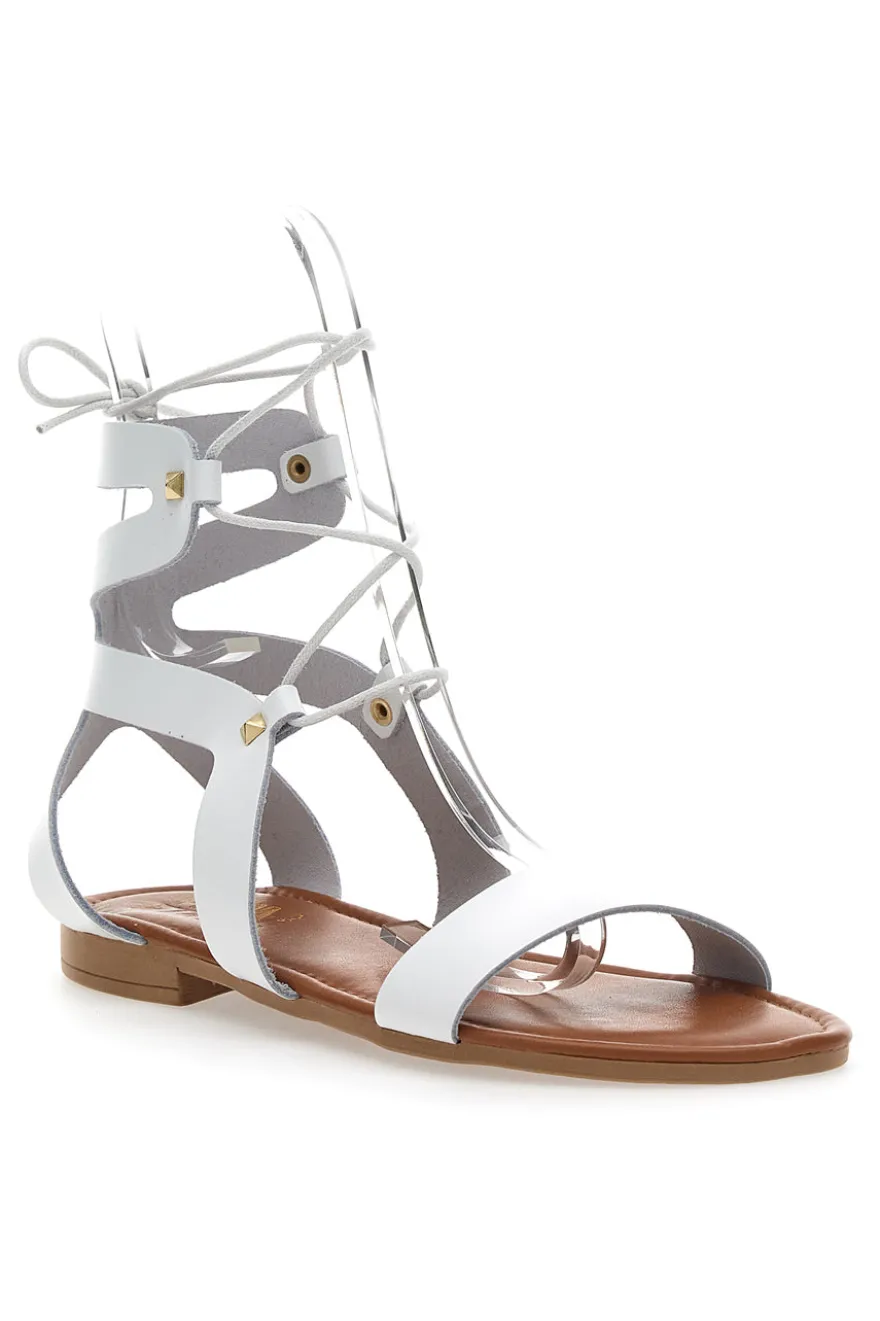 Sandali Lace-Up Prima Riga 402 Bianchi