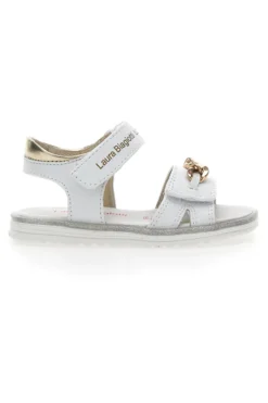 Sandali Laura Biagiotti 8540 Bianche con Catenella