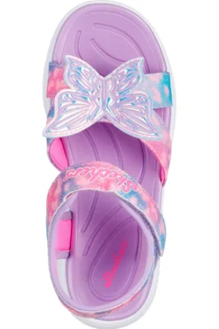 Sandali lilla con farfalla luminosa Skechers Jumpsters Sandal Butterfly Brights