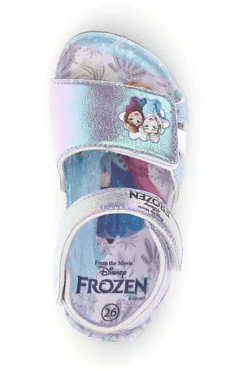 Sandali lilla con finitura iridescente e chiusura a strappo Frozen D4310617T01