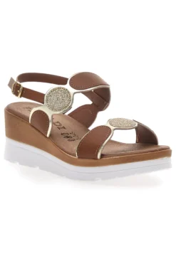 Sandali Marroni con Brillantini e Platform PLOCADI 11075035