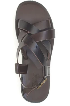 Sandali marroni con fasce incrociate Pittarello Sun 4415
