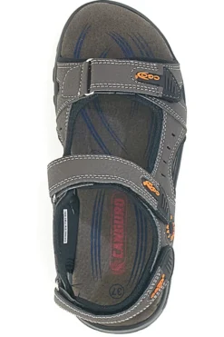 Sandali marroni con strappi regolabili Canguro CA1002 da donna
