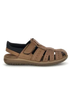Sandali marroni con strappo in velcro Fly dinamic FD29