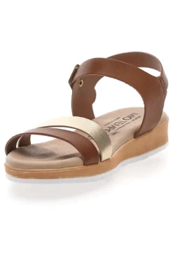 Sandali Marroni e Oro con Suola Morbida MIO TEMPO 1133253230