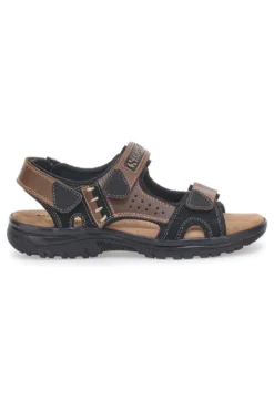 Sandali marroni sportivi con strappi Superga S86U545