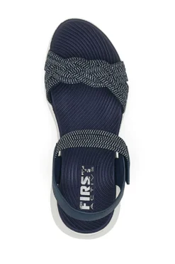 Sandali Navy con Velcro e Fascia Elastica Intrecciata FIRST ACTIVE 3