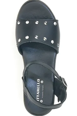 Sandali Neri Con Borchie sulla Tomaia in Pelle PITTARELLO LOVE 3553101