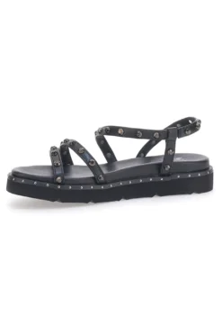 Sandali Neri con Flatform e Borchie ME & ME 670