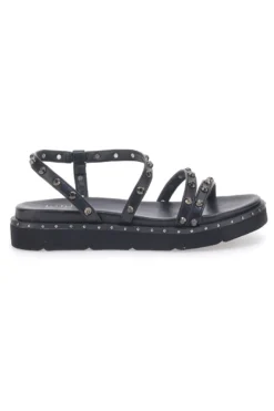 Sandali Neri con Flatform e Borchie ME & ME 670