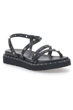 Sandali Neri con Flatform e Borchie ME & ME 670