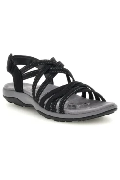 Sandali neri con Memory Foam Skechers Reggae Slim Summer Getaway
