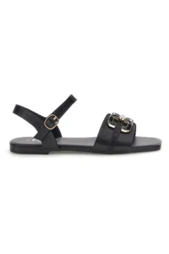 Sandali neri con morsetto The first chic PREA3595