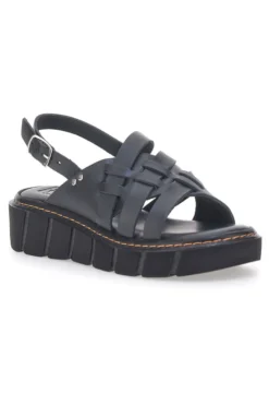 Sandali Neri Con Platform e Made in Italy Pittarello Rock 5840/C