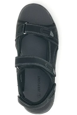 Sandali neri con strappi in velcro Jerpoint CN6