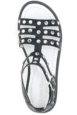 Sandali Neri con Strass Laura Biagiotti 9034