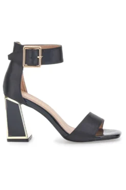 Sandali Neri con Tacco e Cinturino First Lady 407