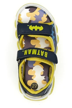 Sandali neri e gialli con logo Batman e chiusura a strappo BATMAN 19BM3N01LA