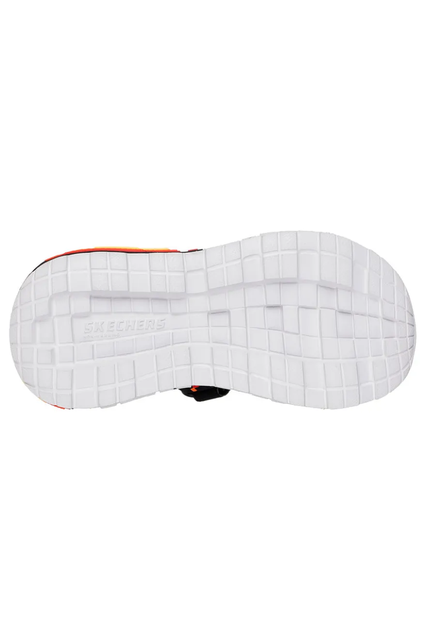 Sandali neri e rossi sportivi con stampa pixel Skechers Mega-Splash 4K