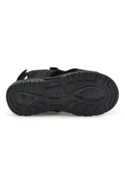Sandali neri in pelle Superga S86U292