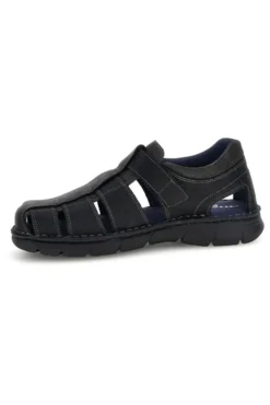 Sandali neri in vera pelle con design intagliato Pittarello eco 2617402
