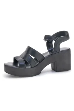 Sandali Neri in vera pelle Made in Italy con cinturino Pittarello 800071082