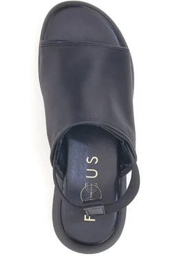 Sandali Neri In Vera Pelle Made in Italy Con Elastico Pittarello Focus 19515