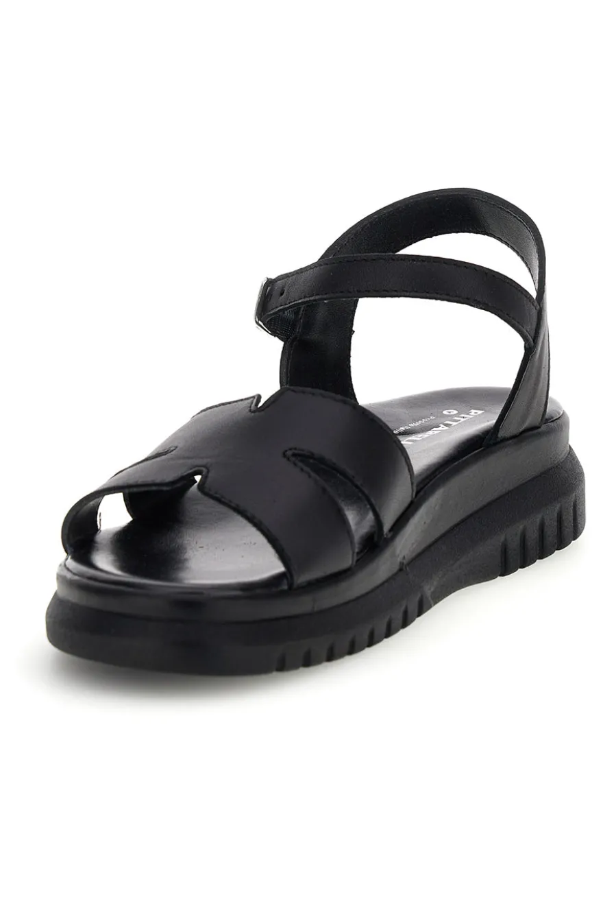 Sandali neri in vera pelle Pittarello 32841926