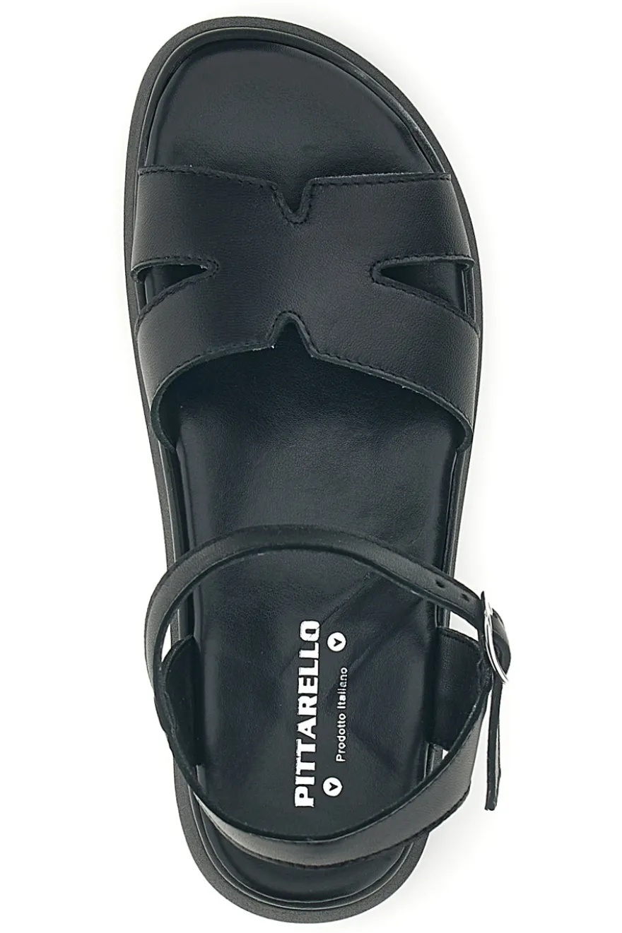 Sandali neri in vera pelle Pittarello 32841926