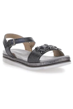 Sandali Nero Con Pietre Inblu 38 SA