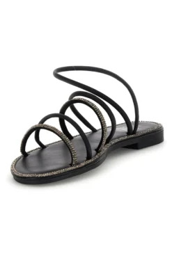 Sandali nero flat Mon dieu PRE9350