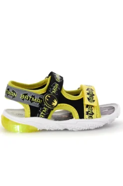 Sandali nero giallo con strappi e luci Batman W1020214T