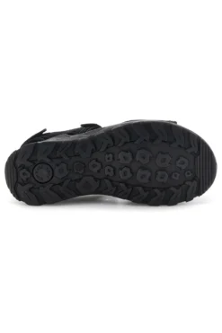 Sandali nero in vera pelle con chiusure a strappo Fly dynamic FD10