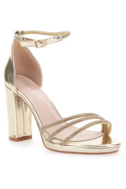 Sandali Oro Aperti Con Tacco E Cinturino First Lady P557