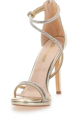 Sandali Oro Con Tacco 12 Cm First Lady 411