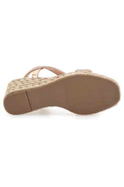 Sandali Oro con Zeppa con Glitter MON DIEU 602