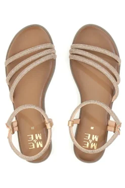 Sandali oro rosa con fascette sottili Me & Me 1703