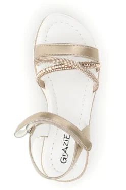 Sandali Oro Rosa con Strass Grazie girl 283585