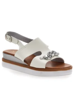 Sandali Platform Bianchi Made Italy Plocadi 3002
