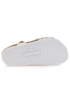 Sandali platino a fantasia animalier con plantare preformato Pittarello Bio 257A745SR