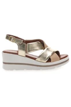 Sandali Platino Con Platform e Tomaia in Pelle Mio Tempo 269020