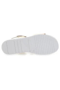 Sandali Platino Con Strappi in Velcro Cafe'Cost 5010