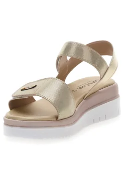 Sandali Platino Con Strappi in Velcro Cafe'Cost 5010