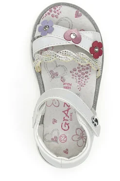 Sandali Primi Passi Bianchi Grazie Girl 14324