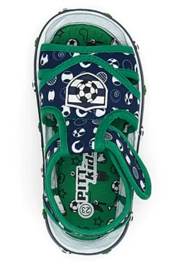 Sandali Primi Passi Navy e Verdi Pitt Kids PK2758B