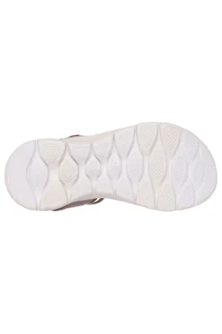 Sandali rosa con fasce elastiche Skechers Go walk flex sandal