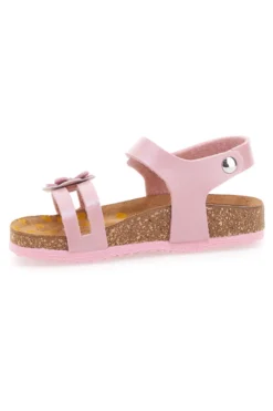 Sandali rosa con fiore decorativo e sottopiede comfort PITTARELLO BIO 257A005SR